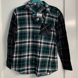 XS Eddie Bauer mixed plaid flannel